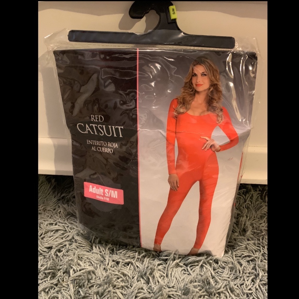 Adult Red Catsuit - Picture 2 of 2